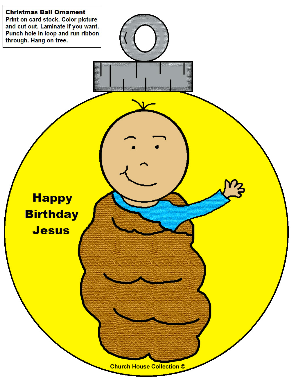 Baby Jesus Ornament Cutouts Craft